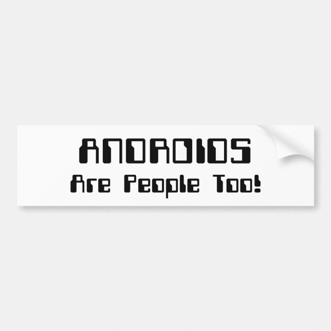 ANDROIDS är folk för! Bildekal (Framsidan)