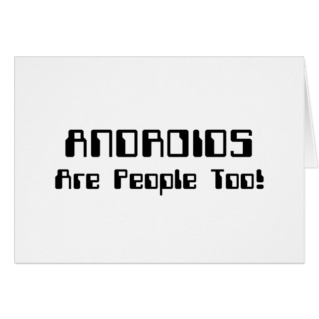 ANDROIDS är också människor! Kort (Framsidan Horizontal)