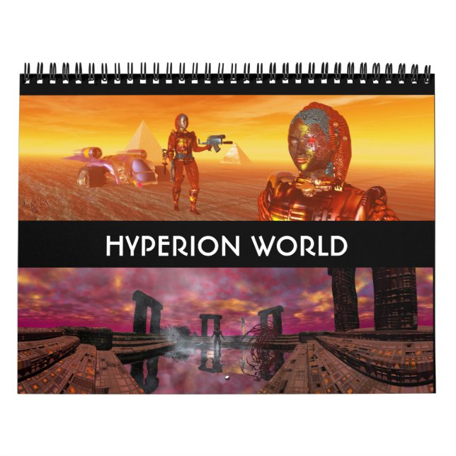 ANDROIDS ,CYBORGS FRÅN HYPERION WORLD 2017 Sci-Fi Kalender (Omslag)