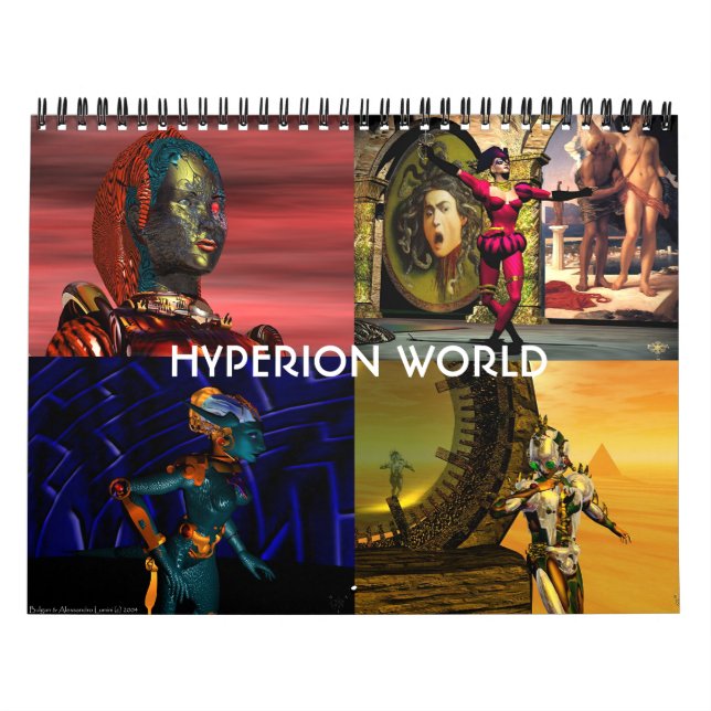 ANDROIDS ,CYBORGS FRÅN HYPERION WORLD 2017 Sci-Fi Kalender (Omslag)