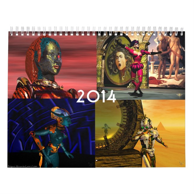 ANDROIDS ,CYBORGS FRÅN HYPERION WORLD 2017 Sci-Fi Kalender (Omslag)