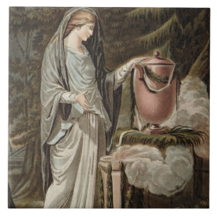 Andromache dräkt för "Andromache" vid Jean Racin Kakelplatta