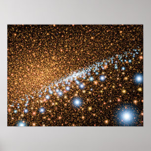 Andromeda Black Hål Blue Stars - Artist Concept Poster