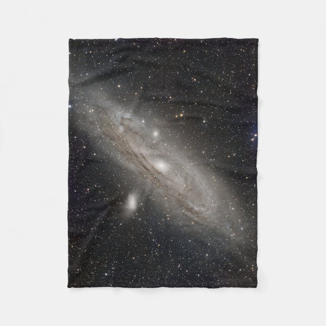 Andromeda Galaxy Blanket Fleecefilt (Framsidan)