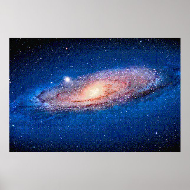 Andromeda Galaxy for NES, Pixel Art Poster (Framsidan)