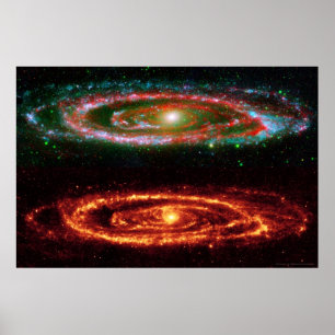 Andromeda Galaxy in Red-UV 36 x 24 (36 x 24) Poster