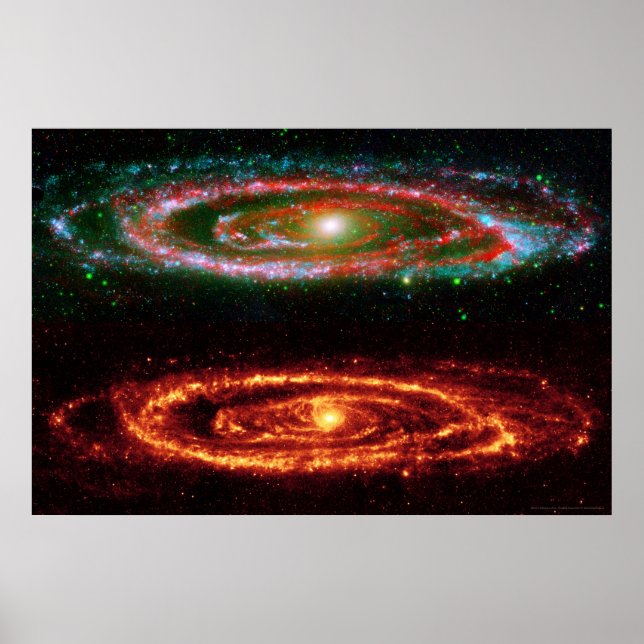 Andromeda Galaxy in Red-UV 36 x 24 (36 x 24) Poster (Framsidan)