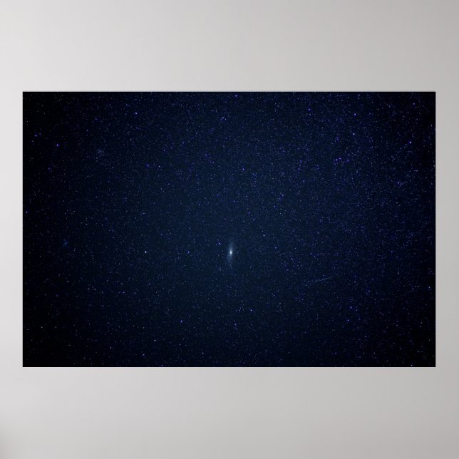 Andromeda Galaxy Midnight Blue Starry Night, ZGOS Poster (Framsidan)