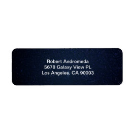 Andromeda Galaxy Midnight Blue Starry Night, ZGOS Returadress Etikett