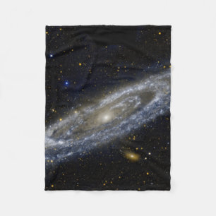 Andromeda galaxy mjölkkosmos universum fleecefilt