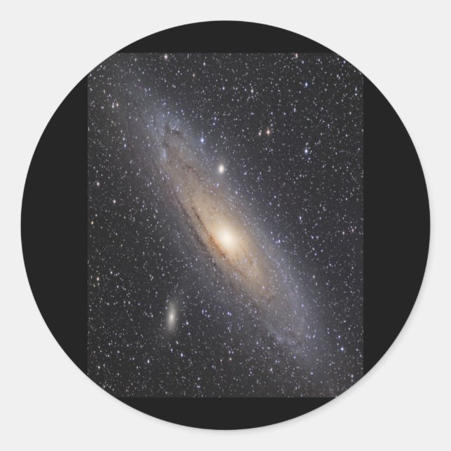 Andromeda Galaxy Runt Klistermärke (Framsida)