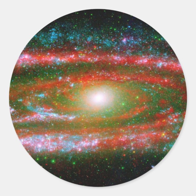 Andromeda Galaxy Runt Klistermärke (Framsida)