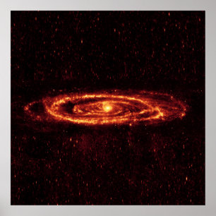 Andromeda Galaxy Spitzer in infraröd, ZGOS Poster