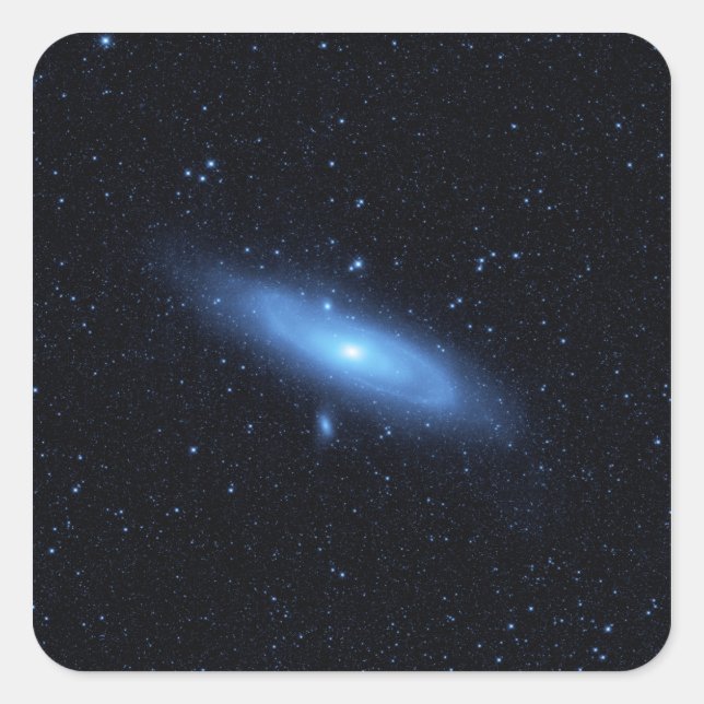 Andromeda galaxys äldre stellarpopulation fyrkantigt klistermärke (Framsida)