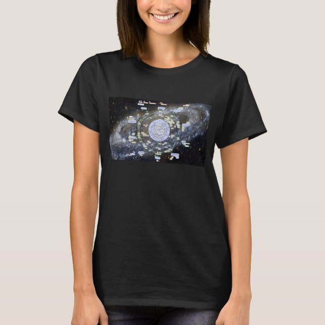 Andromeda Map -- Starquest, womens T Shirt (Framsida)