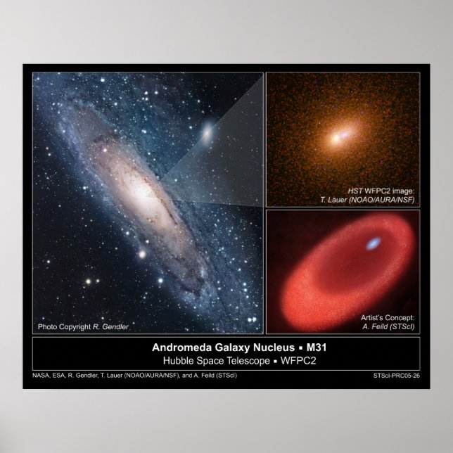 AndromedaGalaxyNucleus-M31-2005-26 Poster (Framsidan)