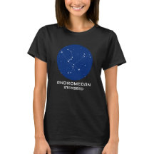 Andromedansk Stjärnfrö T-Shirt | Mörk Galaktisk Tr