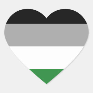 Androphilia Pride Flagga Hjärtformat Klistermärke