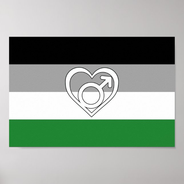 Androphilia stolthetsflagg och symbol poster (Framsidan)