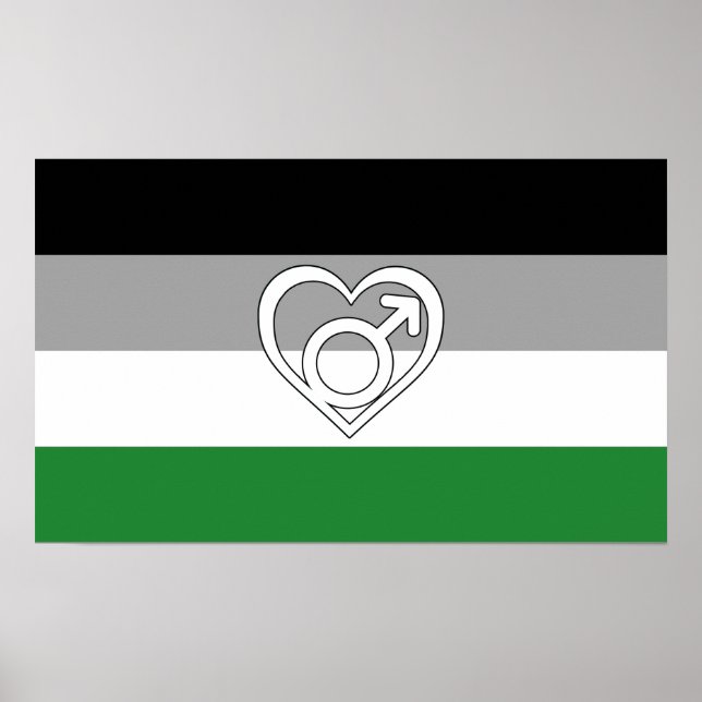 Androphilia stolthetsflagg och symbol poster (Framsidan)