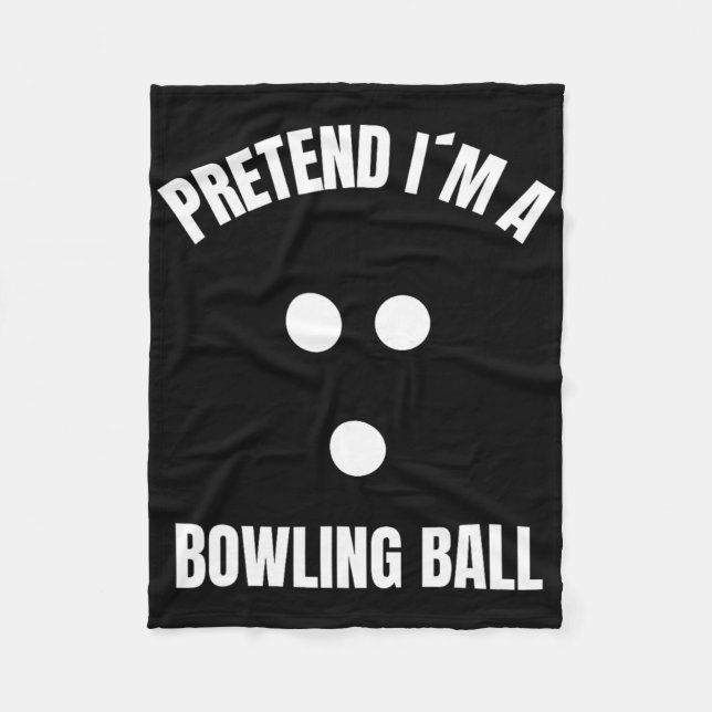Androppe att jag är en Bowling Ball Halloween Cost Fleecefilt (Framsidan)