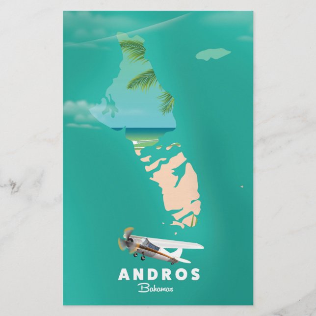 Andros Bahamas Semesterkarta. (Framsida)