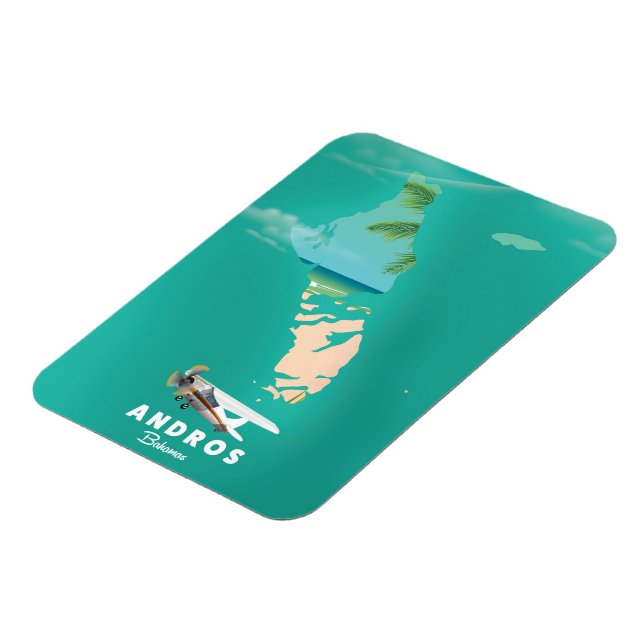 Andros Bahamas Semesterkarta. Magnet (Vänstra Sidan)