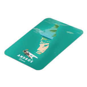 Andros Bahamas Vacation karta. Magnet