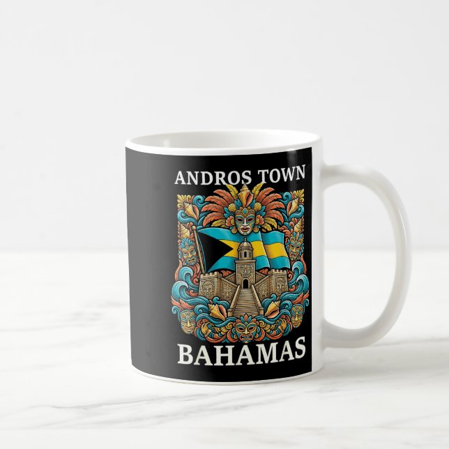 Andros Town Bahamas Öresemester Resa Kaffemugg (Höger)