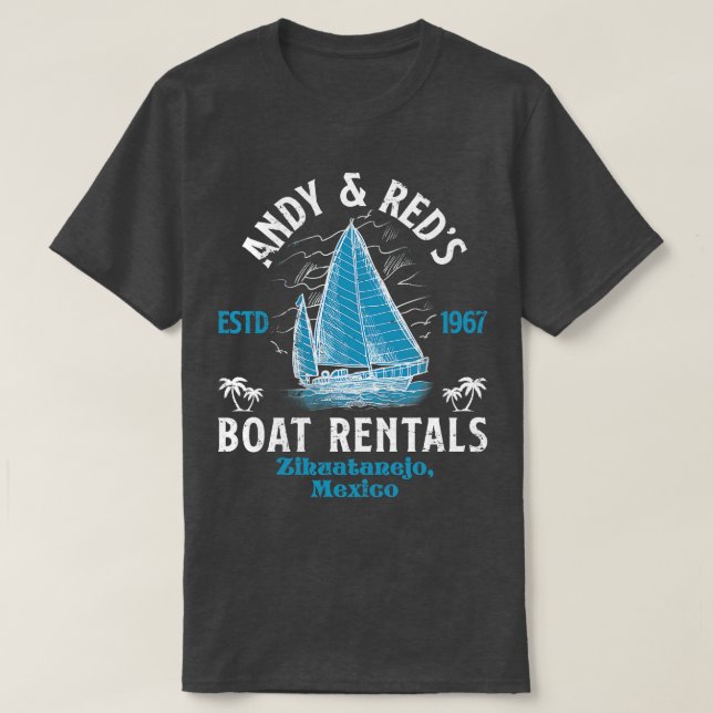 Andy  Boat Rises Shawshank T Shirt (Design framsida)