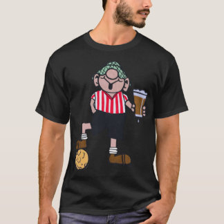 ANDY CAPP RED OCH WHITE FOOTBALL SHIRT T