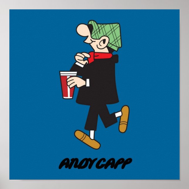 andy capp uk english england retro poster (Framsidan)