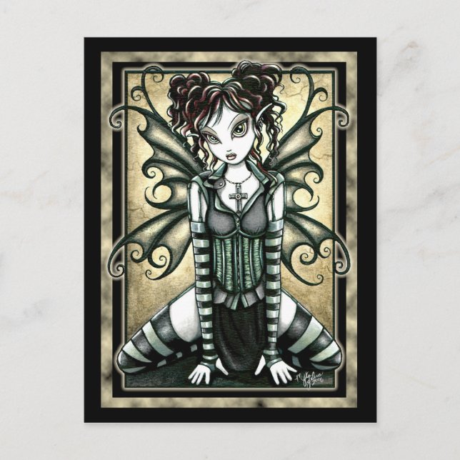 "Andy" Cute Gothic Fairy Postcard Vykort (Framsida)