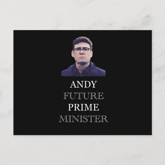 Andy Future Prime Minister - Andy Burnham Vykort (Framsida)