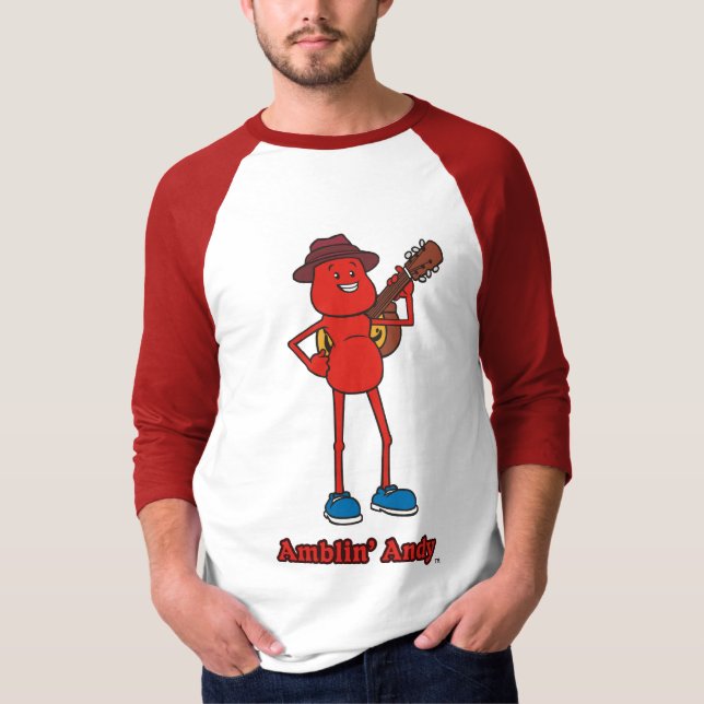 Andy grundläggande 3/4 sleeveRaglan Tee Shirt (Framsida)