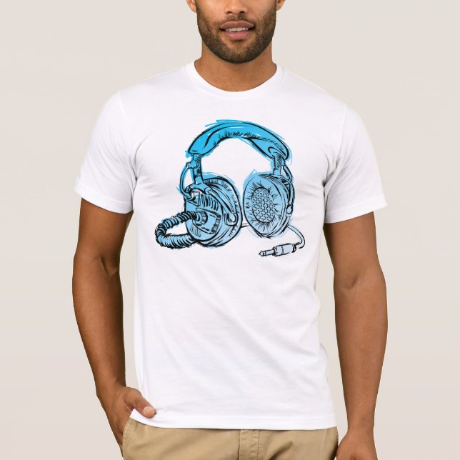 Andy Howell Headphone Sketch T-Shirt (Framsida)