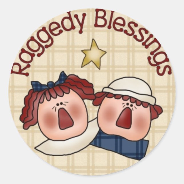 Andy Primitive Land Sticker Runt Klistermärke (Framsida)