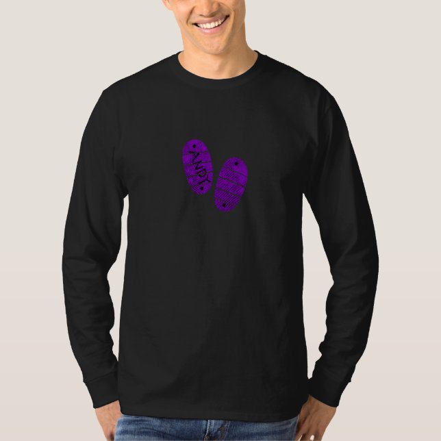 Andy Purple Fotavtryck Är Det  För Din Bästa Vän T Shirt (Framsida)