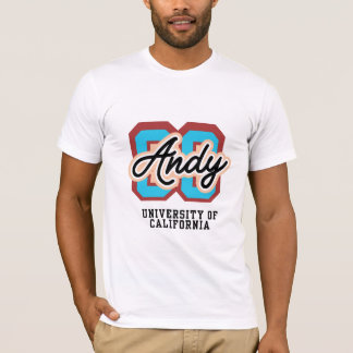 Andy Retro Universitetsmärke T Shirt