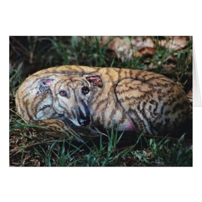 "Andy" sten-kort för hund Hälsningskort (Framsidan Horizontal)