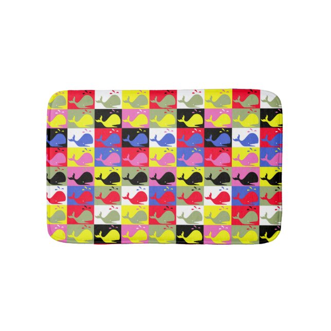 Andy Whale-Hål™ mönster_Lots o'small whales Badrumsmatta (Framsidan)