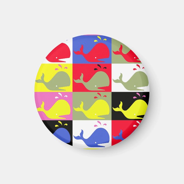 Andy Whale-Hål™_round Magnet (Framsidan)