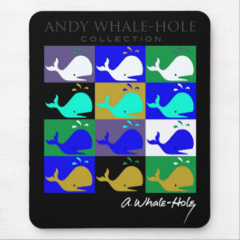 Andy Whale-Hole™_12 panel inverterad färg musmatto Musmatta