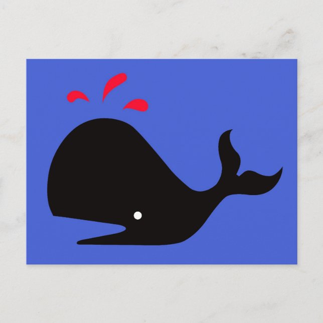 Andy Whale Singletons_black,red på blått Vykort (Framsida)