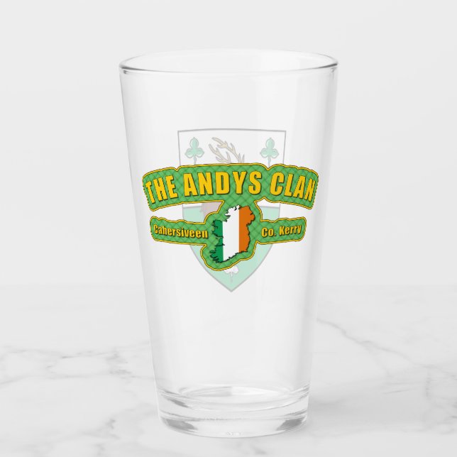 Andys Klan Pint Glass Glaskopp (Framsida)