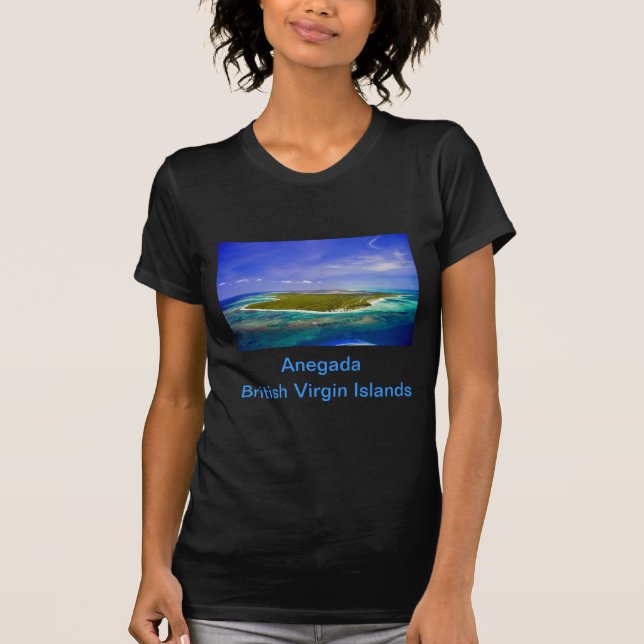 Anegada ö/flagga B.V.I Tee Shirt (Framsida)