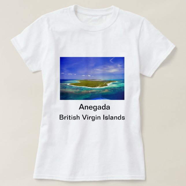 Anegada ö/flagga bästa B.V.I. Tee (Design framsida)