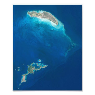 Anegada rev och jungfruliga Gorda, brittiska Fototryck