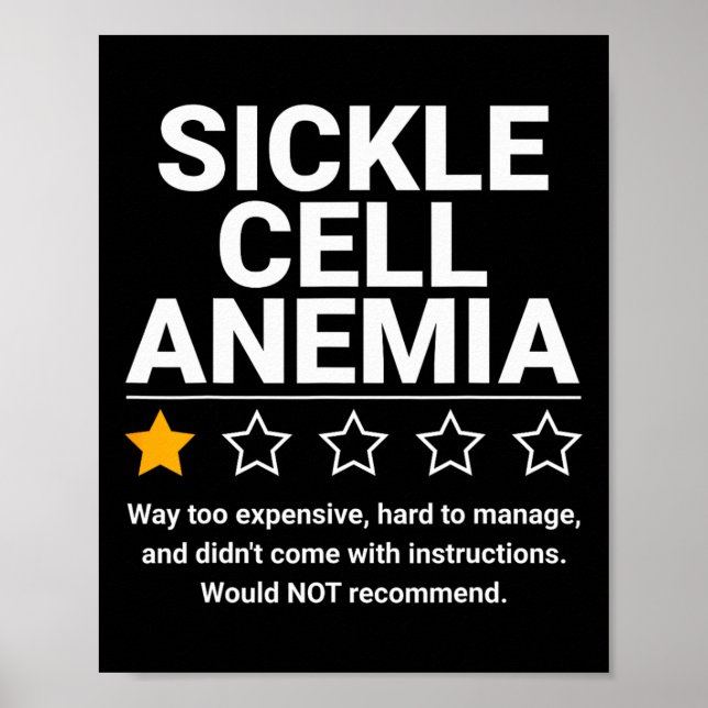 Anemi med sickle Cell Anemi En Star Rating Funny A Poster (Framsidan)