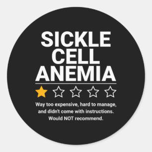 Anemi med sickle Cell Anemi En Star Rating Funny A Runt Klistermärke